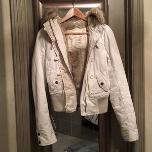 Abercrombie & Fitch faux fur lined jacket XSmall